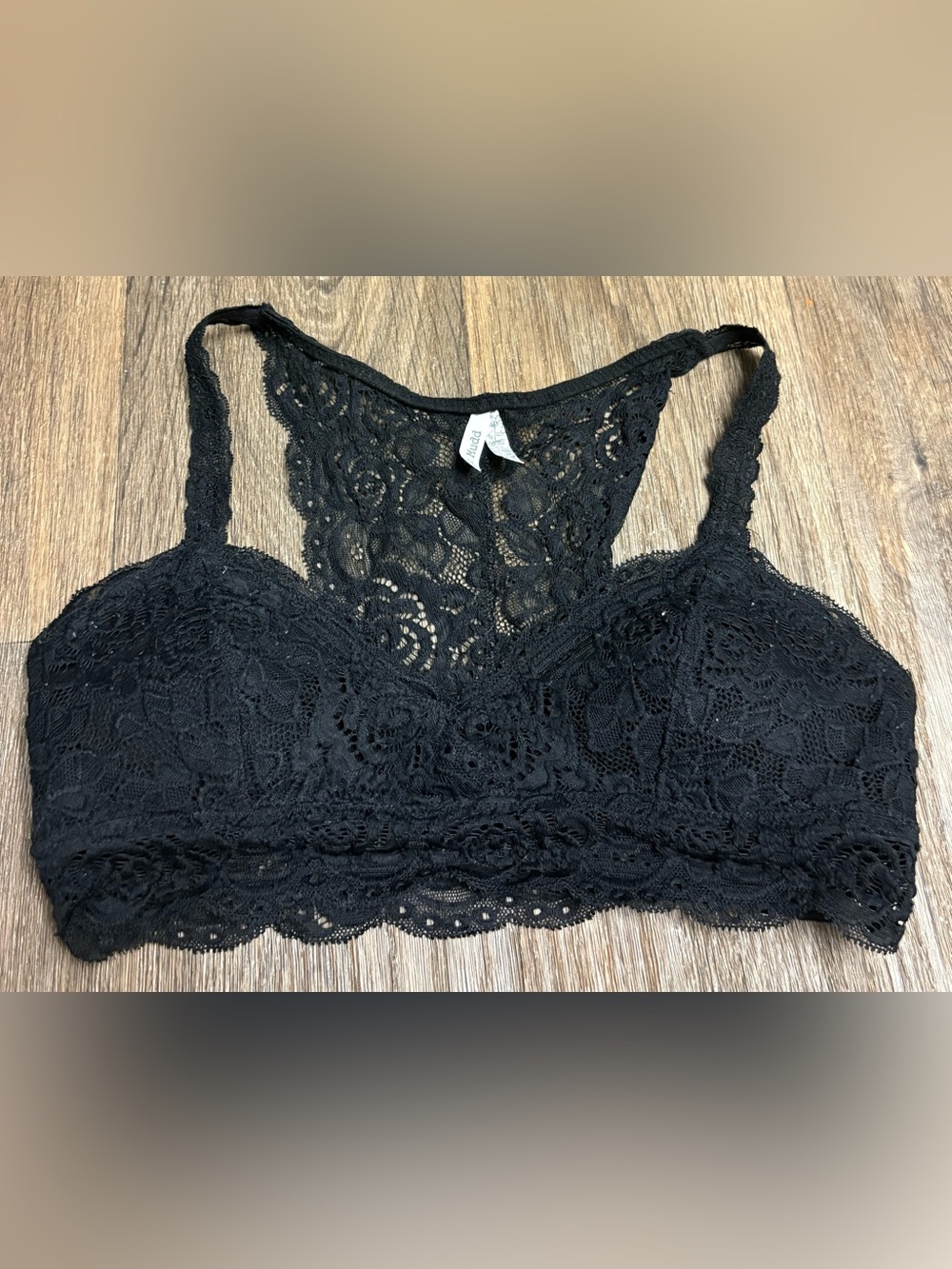 Mudd Women's Black Lace racerback bralette size M